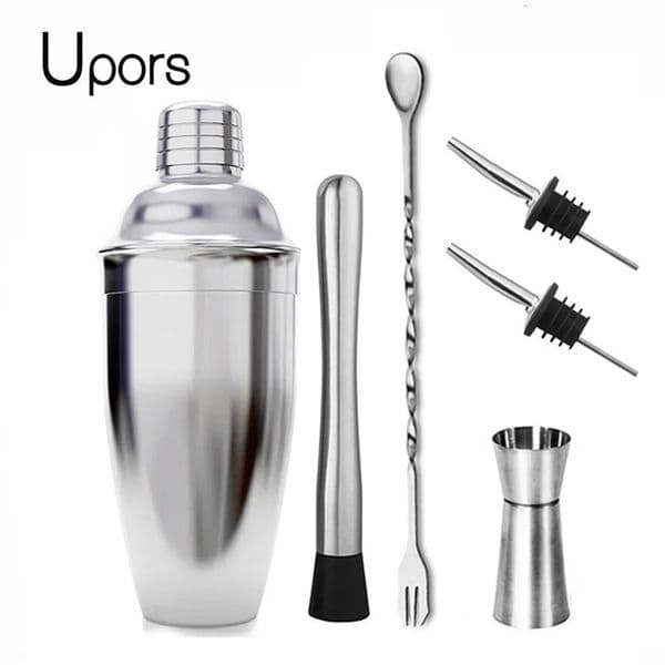 UPORS Stainless Steel Cocktail Shaker Mixer Wine Martini Boston Shaker For Bartender Drink Party Bar Tools 550ML/750ML 250217BJ
