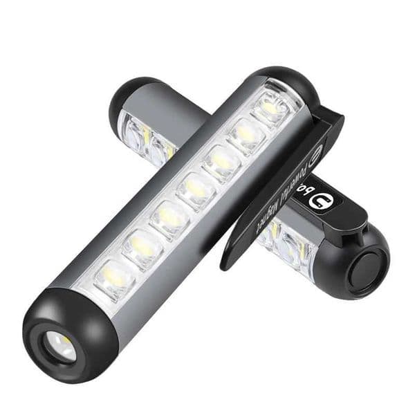 USB Rechargeable Mini LED Flashlight With Clip Magnet Work Light Lantern Portable Emergency Type-C Light Waterproof Flashlight X250217