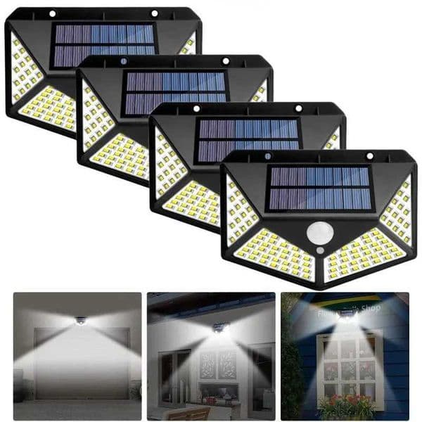100LED outdoor solar lamp motion detector Wall Lamp Waterproof LED Solar Light For the Garden Decoration Street Sunlight X250218