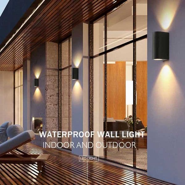 Modern GU10 Base Outdoor Waterproof Wall Lights Garden Porch Wall Lighting LED Wall Lamps Aluminum AC86-265 Warm/Cold Light Z250218
