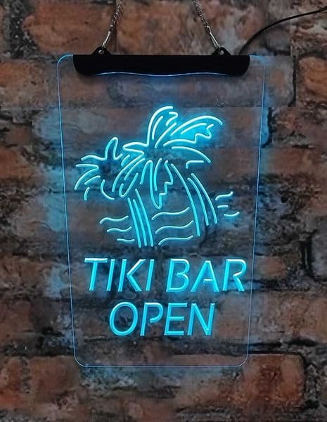 Tiki Bar Mask Beer Club LED Neon Sign -3D Canvas Interior Wall Art Suitable for Home KTV Store Game Room Decoration Z250218