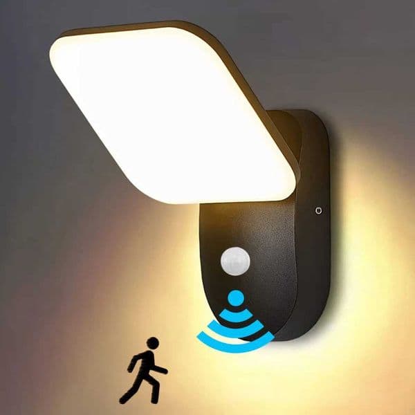 Square/Round LED Wall Lamp PIR Motion Sensor Waterproof Outdoor Garden Light 12W AC85-265V Wall Sconce Corridor Porch Light Z250218