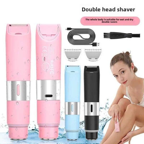 Efficient Hair Remover Womens 2in1 Washable Hair Removal Tool ABS Texture Hair Depilator Rechargeable Hair Shaver For Body Face Z250218