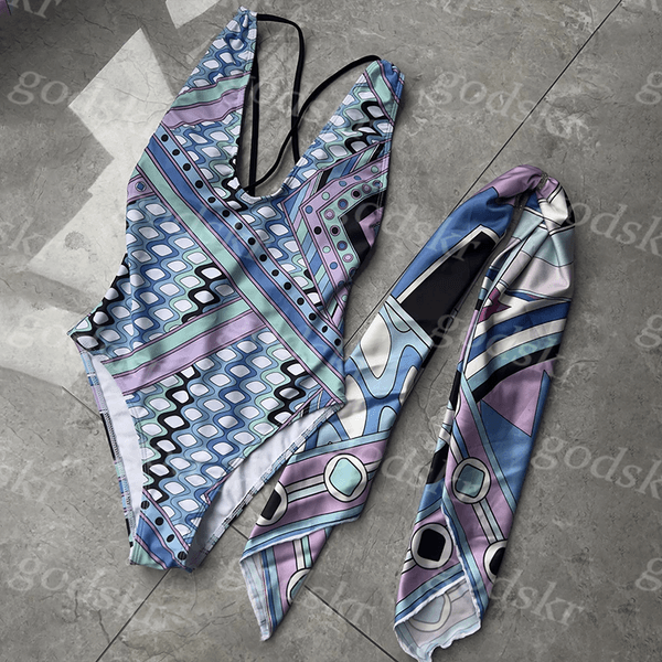 Beach Bikini Women Vintage Print Halter Swimsuit Sexy Backless One Piece Swimsuit Summer Vacation Surfing