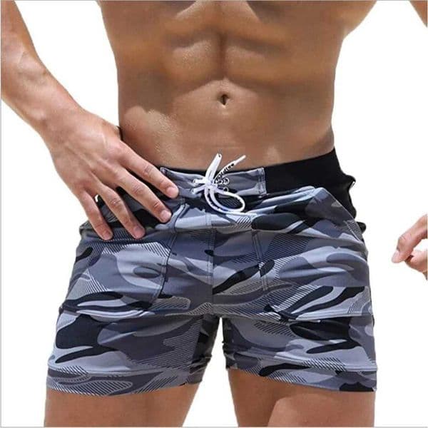 New Arrival Trunks Summer Swimming Fitness Shorts Mens Fashion Sports Beachwear Quick-Drying Stretch Beach Pants Z260313