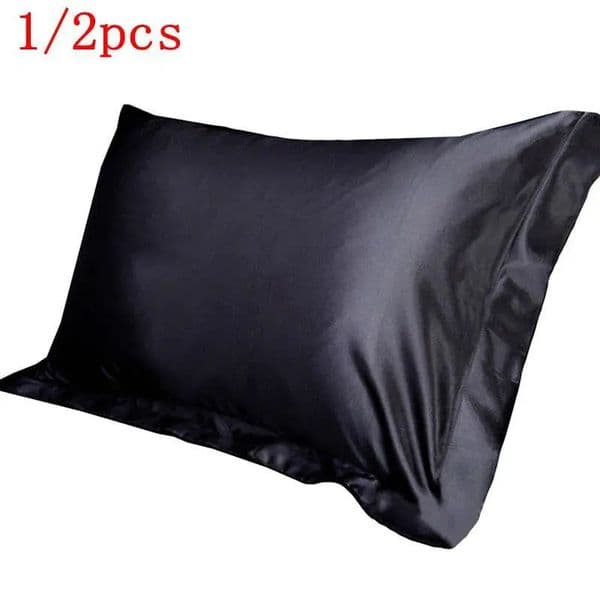 1/2PCS Emulation Silky Satin Pillowcase Single Solid Color Pillow Covers Pillow Case For Bed Throw 48x74cm 250217
