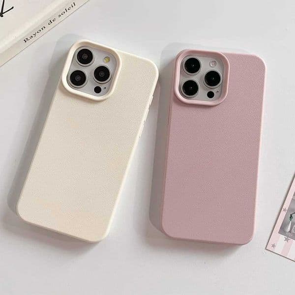 Luxury leather case suitable for iPhone 16 15 14 13 12 Pro Max Plus silicone soft candy color matte TPU cover shock-absorbing thin shell M250219