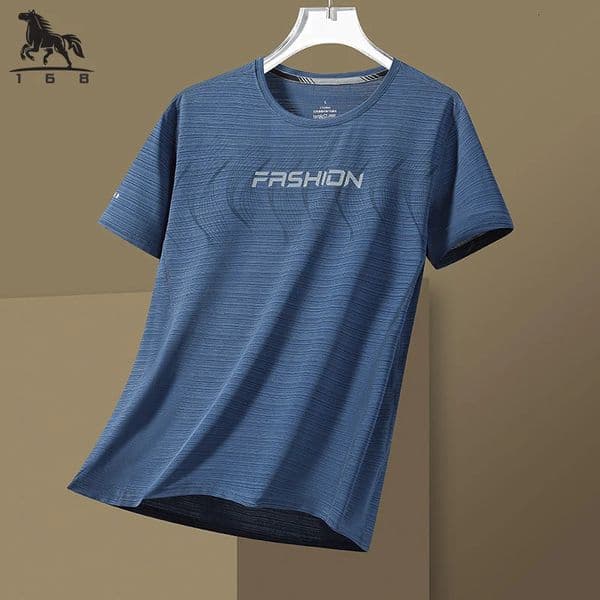 t-shirt men L-7XL 8XL summer ice silk mens short sleeve Quick dry t-shirt printing youth business casual Breathable Top 8931 250217