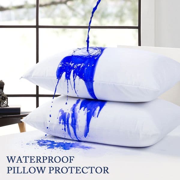 Smooth Waterproof Pillow Cover for Pillow Case Protector Allergy Pillow Case Anti Mites BedBug Proof Zipper All Sizes 1PC 250217BJ