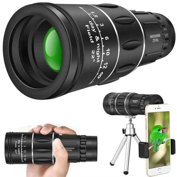 Powerful DSLR telescope with 16x52 zoom diode for long-distance night vision spy used as a birds-eye view tool for outdoor camping Z250219