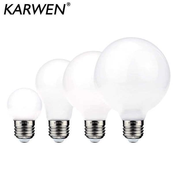 LED Edison Light Bulb E27 3W 5W A60 G80 G95 G45 Milky Glass Bulb Cold/Warm White 110V-220V Globe Ball Bulb LED Lamp Z250219