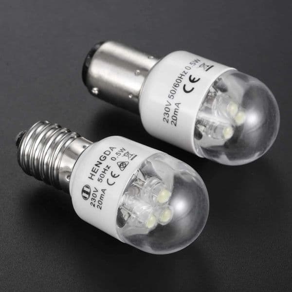 BA15D E14 Sewing LED Bulb For Singer Juki Pfaff Janome Brother AC 190-250V 0.5W 47-63Hz Home Household Sewing Machine Parts 1PC Z250219