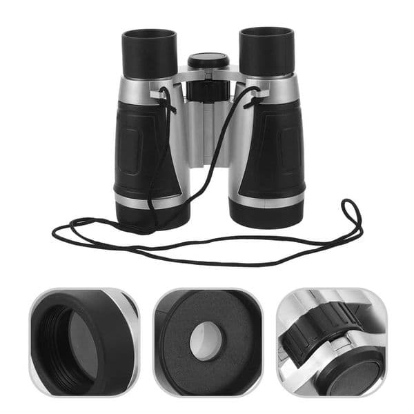 Childrens Toys for Kids Wilderness Birthday Gift Silver Dual-tube Telescope Z250219