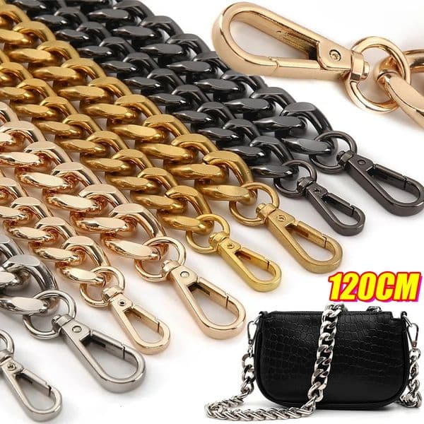 Metal Aluminum Bag Chain Strap Handle Shoulder Crossbody Handbag Diy Replacement Chains Parts Accessories 250213