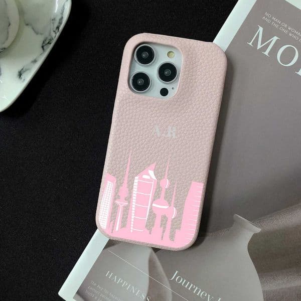 Personalized Customized Name Leather Case For iPhone 16 15 14 13 12 11 Pro Max Initials Letters kafr saya Cover 13 14 15 Pro Max Z250220