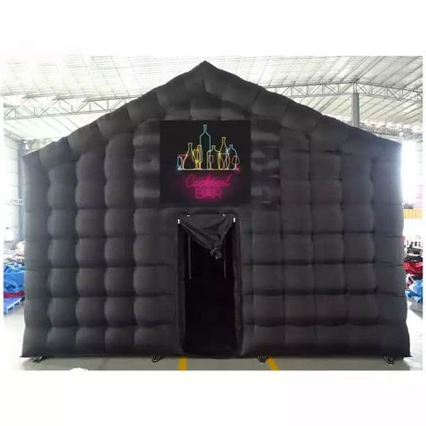 Wholesale Giant Custom Portable Black Inflatable Nightclub Cube Party Bar Tent Lighting Night Club For Disco Wedding Event with blower 465562