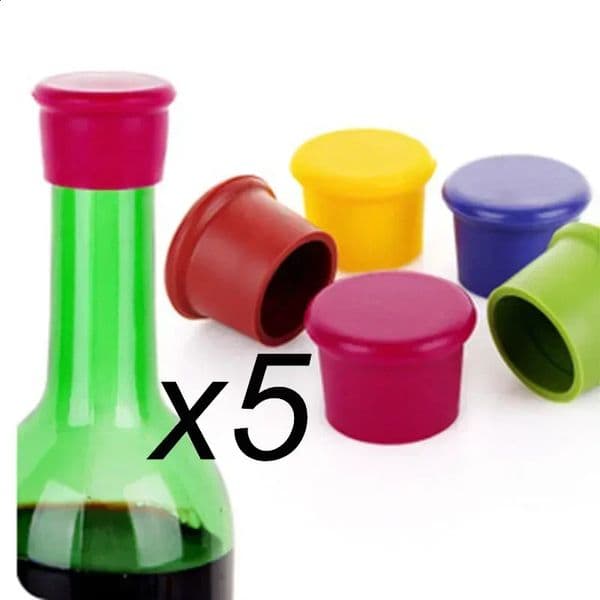 Flexible Silicone Beer Cork Cocktail Glass Bottle Stopper Durable Bar Accessories House Wine Bottle Cap Seal Food Grade Bar 250217