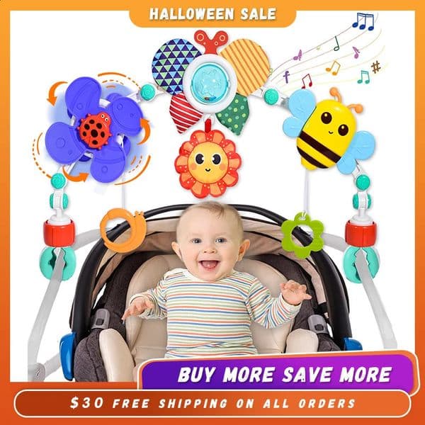 Hibility Baby Stroller Arch Toy Car Seat Toys Activity Mobile Musical Toys Ideal for Infant Boys Girls Sleep Baby Travel Toy 250221