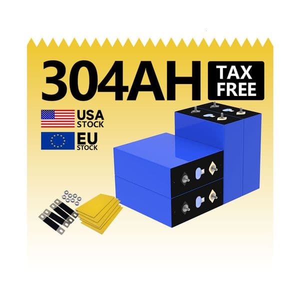 Grade A EVE 304AH LiFePO4 Battery Prismatic Cells for Home Solar System Rechargeable batteries 48V 320AH Pack for Power Wall