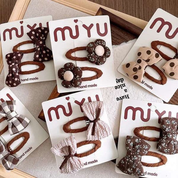 Ddmyshoesvip Korea Cute Bow Hairpins Women Girls Children Hair Clips BB Pins Barrettes Accessories Hairclip Headwear Headdress Ornament
