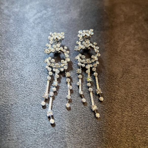 new arrival designer fashionable and stylish ear studs for women pure silver 5 number tassel diamond earrings jewelry R250723