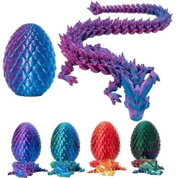 3D Printed Dragon Egg Dragon Statue Set Creative Kid Toy Bedroom Study Desktop Dragon Sculpture Ornament Gift Home Decoration Z250220