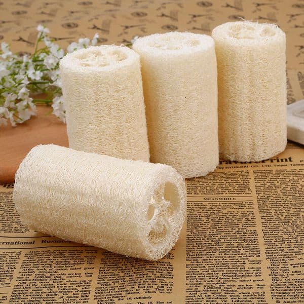 5 Pieces Sponge Bath Towel With Sponge