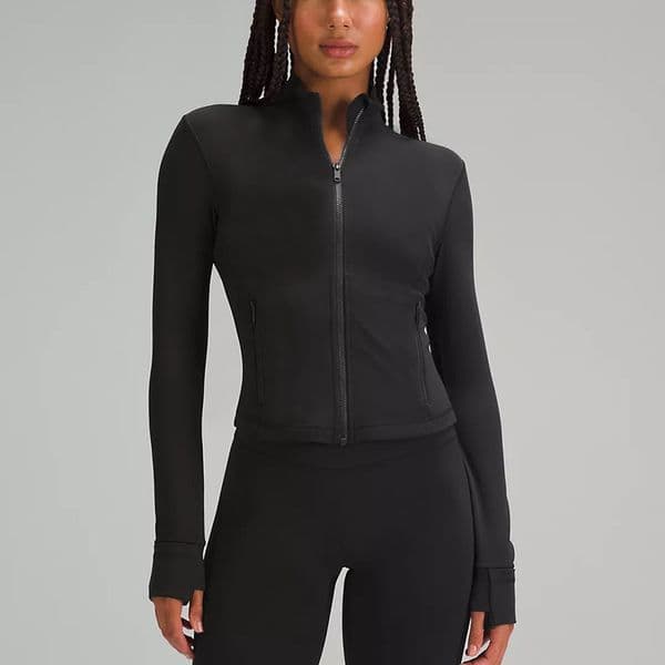 2026 Gym Clothe Set Hot Gold Zipper Cropped Yoga Jacket Stand Up Collar Yogo Clothes Longsleeve workout set Thumb Hole Training Running Sweateshirt Women Slim F