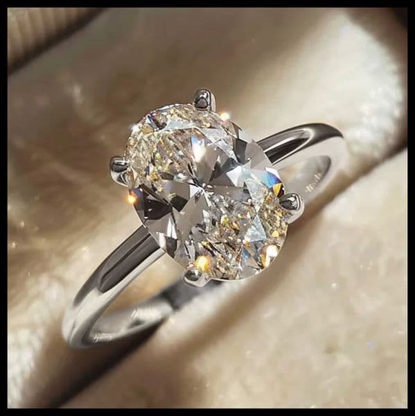 12 Colors Oval Lab Diamond Ring 100% Real 925 Sterling Silver Party Wedding Band Rings for Women Men Engagement Jewelry 250220