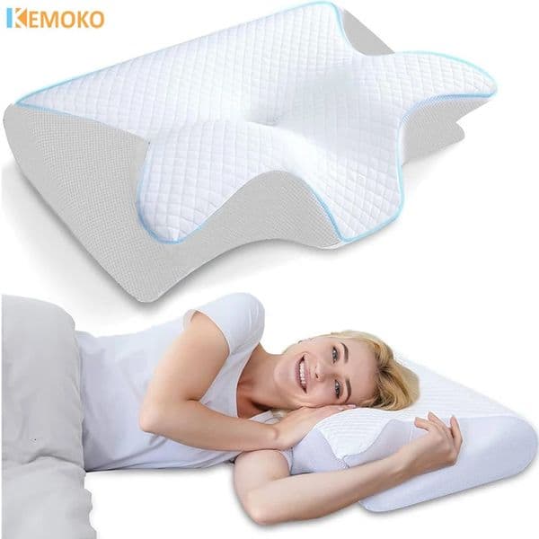 Memory Foam Cervical Pillow 2 in 1 Ergonomic Contour Orthopedic for Neck Pain Contoured Support PillowsNeck 250218