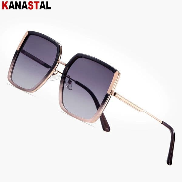Womens Polarized Sunglasses Men UV400 Sun Glasses Metal Square Eyeglasses Frame Driving Beach Travel Anti Shade Eyewear 250218