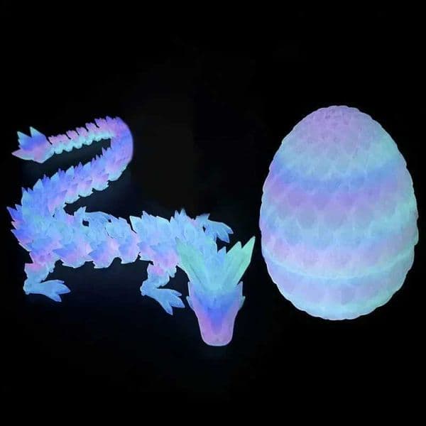 Crystal Dragon with Fully Articulated Joints and Dragon Egg A Decompression Toy for Office Desk Decoration and Childrens Gifts Z250220