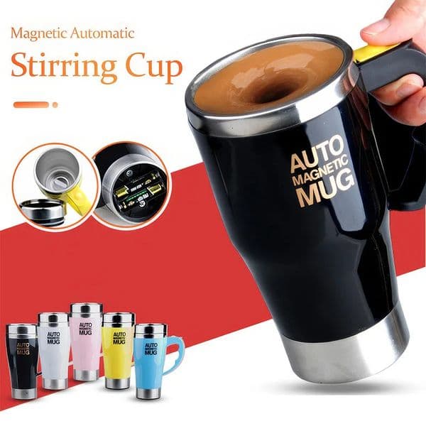 Automatic Self Stirring Magnetic Mug Electric Auto Magnetic Coffee Mug Auto Mixing Juice Milk Cup Stainless Steel 401-500ml 250218