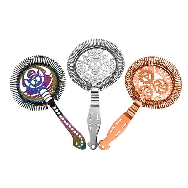 Skull and Scorpion Bar Strainer Sprung Cocktail Strainer Stainless Steel Deluxe Strainer Bar Tools 250217BJ