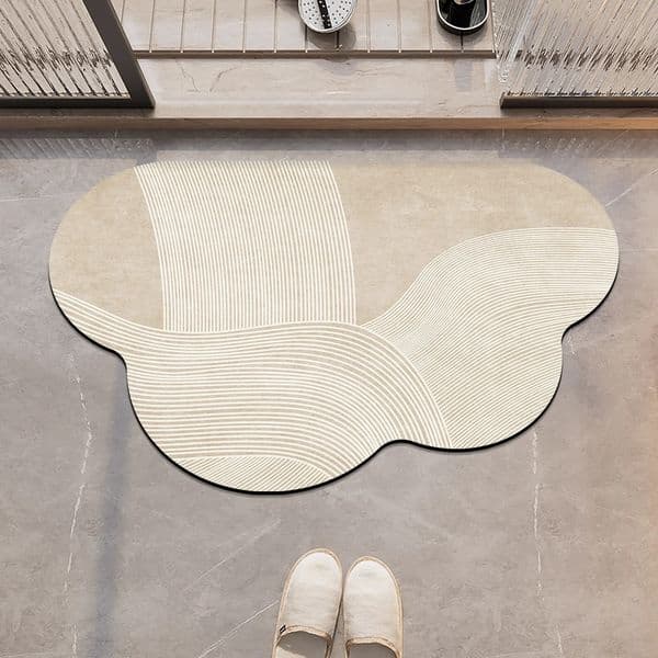 y Bathroom Foot Mats Absorbent Bath Mat Non Slip Quick Dry Bathtub Shower Rug Toilet Carpet Entrance Doormat Washable 250213