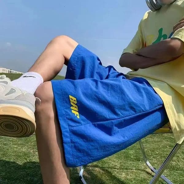 2024 Japanese Y2k Mens Shorts Vintage Beach Pants Summer Loose Quick-Dry Cotton Sports Gym Cargo Hip Hop Streetwear 250222