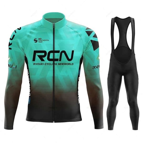2025 Rcn Autumn Cycling Jersey Bib Pants Set Clothing Bicycle MTB Road Bike Suit Men Long Sleeve 250213