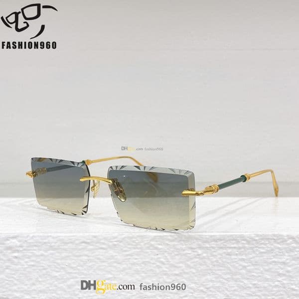 Fashion Square Mens Sunglasses Vintage Women Men Frameless Sun Glasses Diamond cut Lens Rimless Retro Luxury Brand Designer Eyeglasses Traveldes gafas de sol Z055