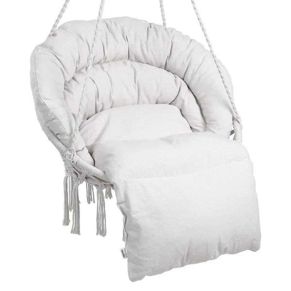 VEVOR Macram Hammock Swinging Chair with Cushion Indoor Outdoor X250224
