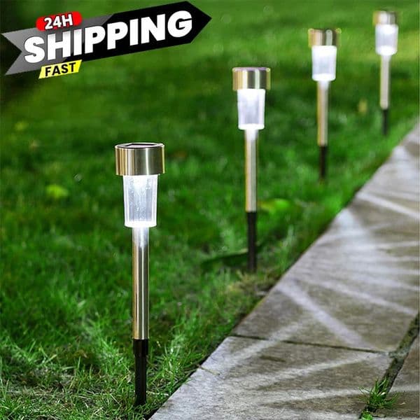 10Pack Solar Outdoor Lights Garden Lantern Solar Powered Lamp Waterproof Landscape Lighting Pathway Yard Lawn Garden Decoration 250224