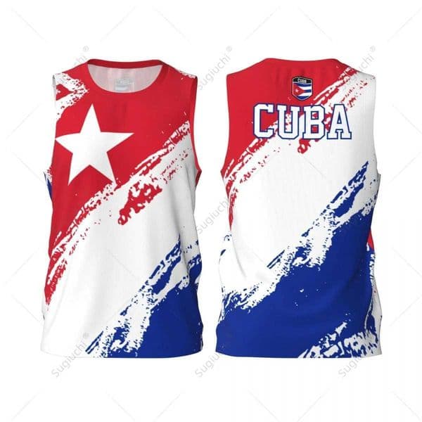 Men's Tank Tops Mens Basketball Sports Cuba Flag Running Fitness Multifunction Jersey Sleeveless shirt Custom Name Nunber Exclusive z250223