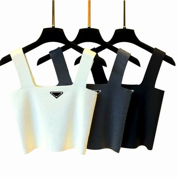 2026 Designer women vest letter vest summer short sleeve slim fit round neck top sports knitted vest women casual sleeveless breathable vest T-shirt top