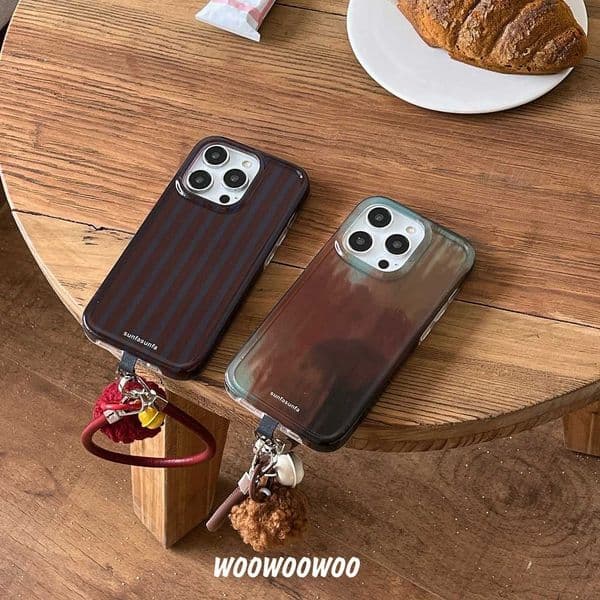 New 2024 Chinese INS Vintage stripes smudged Phone Case for IPhone 13 15 14 16 Pro Max case Shockproof Ultra Thin Cover X250224