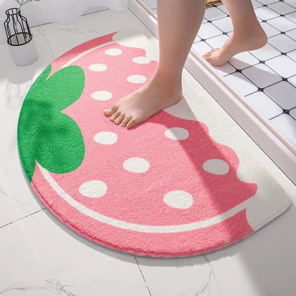 Soft Floor Mats Small Fresh Text Flowers Rugs Home Entrance Carpet Bedroom Toilet Bathroom Door Absorbent NonSlip Foot Pad 250213