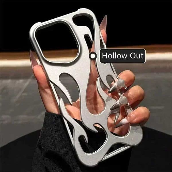 Fashionable matte 3D hollow flame phone case suitable for iPhone 16 15 14 13 12 11 Pro Max 16 Plus electroplated soft back cover X250224