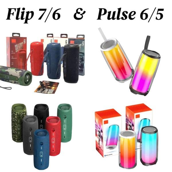 Portable Flip 7/6 Pulse 5 Waterproof subwoofer Music Pulsating Color Led lights Bluetooth Outdoor portable speakers