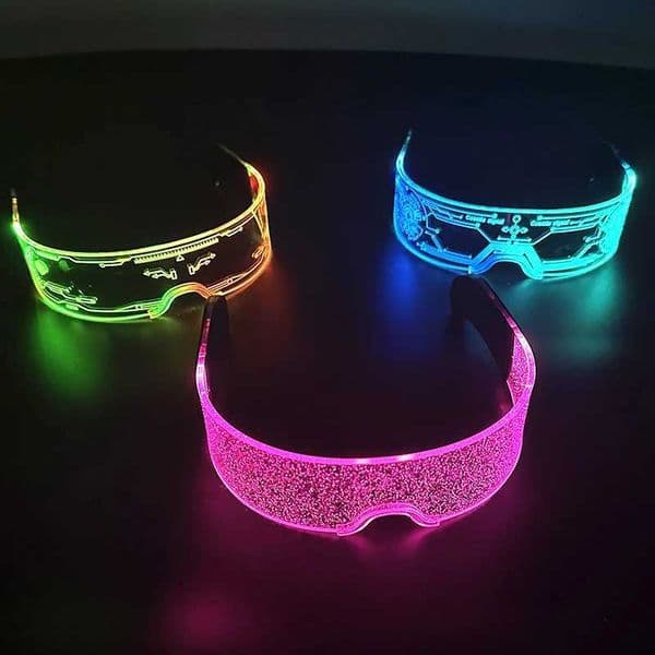 Cool Luminous Colorful LED Light Up Glasses Glowing Neon Light Flashing Party Glasses For Nightclub DJ Dance Party Decor X250225