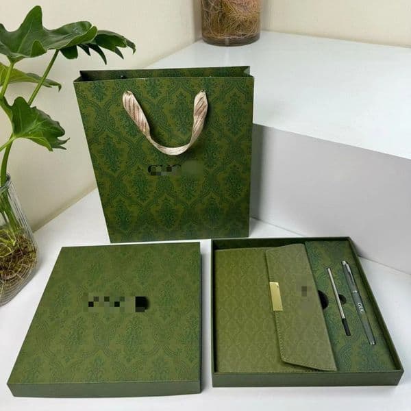 New Notebook Decorative Objects Pen Leather Notepad Creative Business Box Set Hand Gift