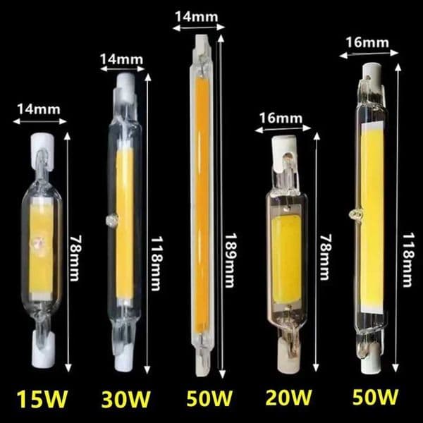 YzzKoo R7S LED COB Glass Tube 78mm 189mm 118mm J78 J118 High Power COB Light Bulb AC 110V 220V Home Replace Halogen Lamp X250225