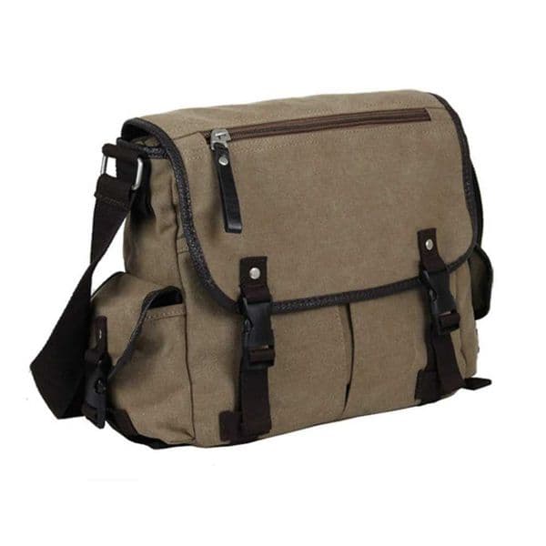 Vintage Laptop Shoulder Bag Multi Pockets Satchel Handbags Water Resistant 14 Inch Laptop Pouch Adjustable Strap for School Work Z250225